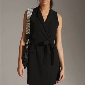 Anthropologie Sleeveless Wrap Vest Mini Dress